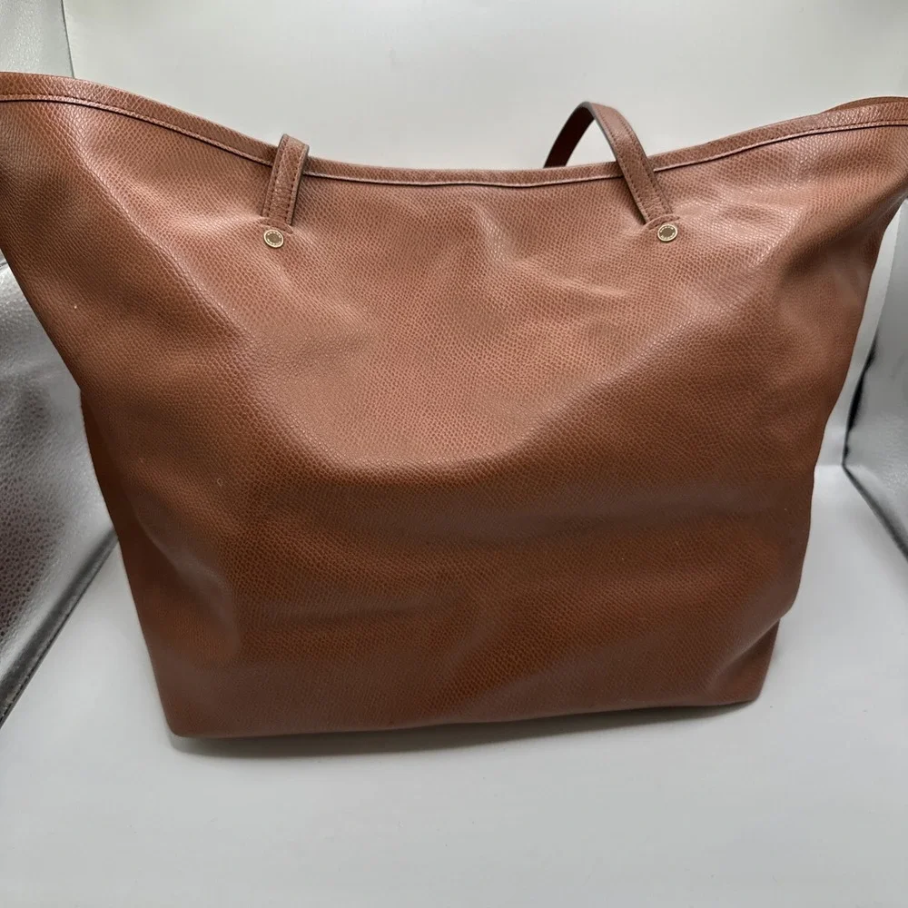 Coach Brown Saffiano Leather Large Double Handle Zip Travel Tote Bag Purse 12x19 - Picture 5 of 12